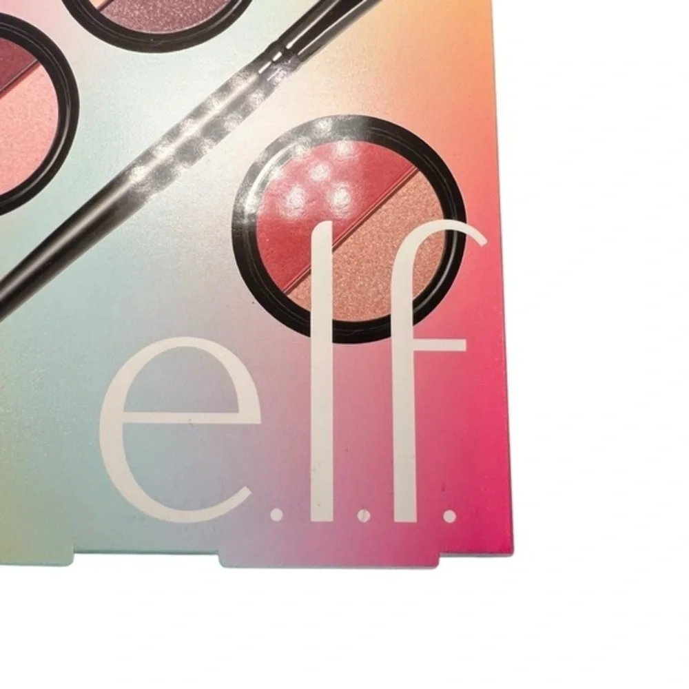 e.l.f. elf 3 Eyeshadow Desk to Dinner and Brush Set - 4pc Makeup Set Gift Travel